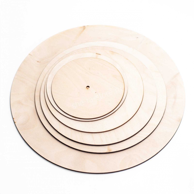 Подложка круглая деревянная 14см с отверстием